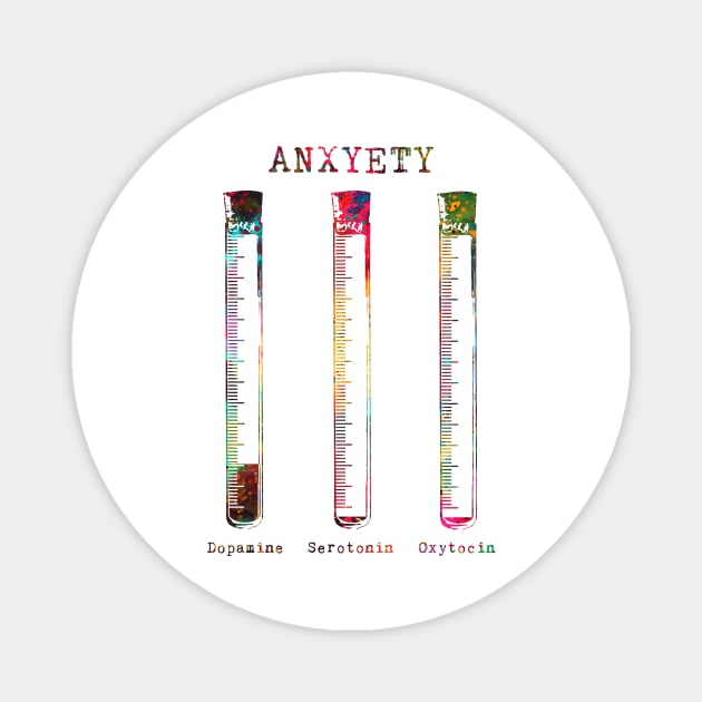 Vial Test Tube Anxiety Magnet by erzebeth